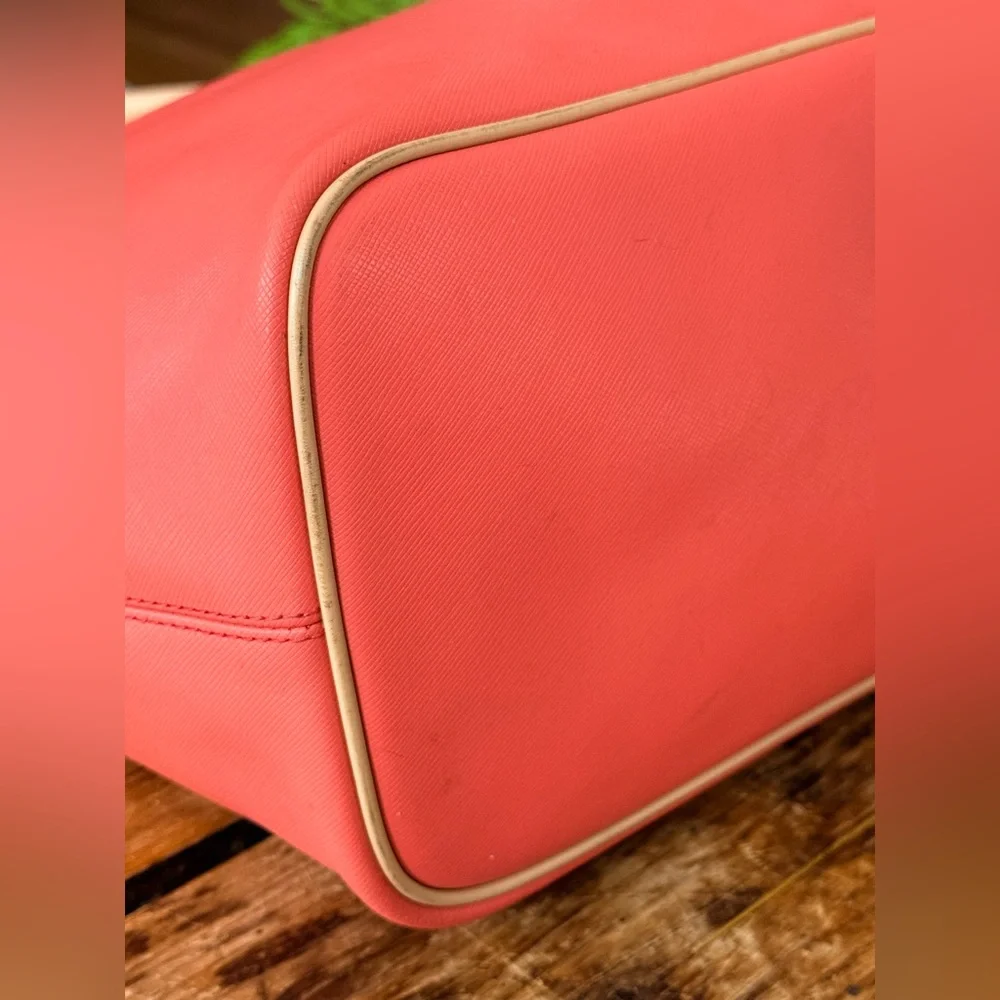 COACH Park Metro B4 Coral Leather Tote Handbag 24341 - Picture 8 of 16